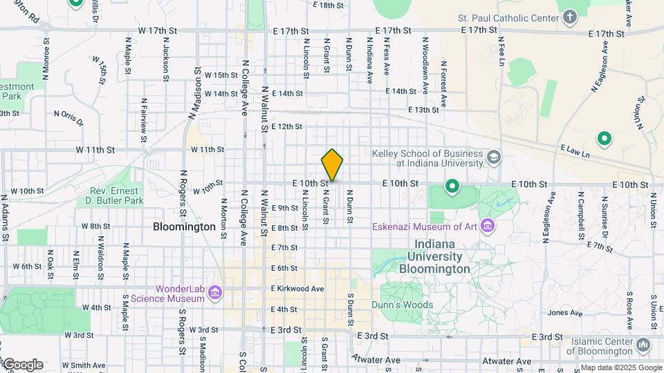 402 E 10th St Map and Location Details