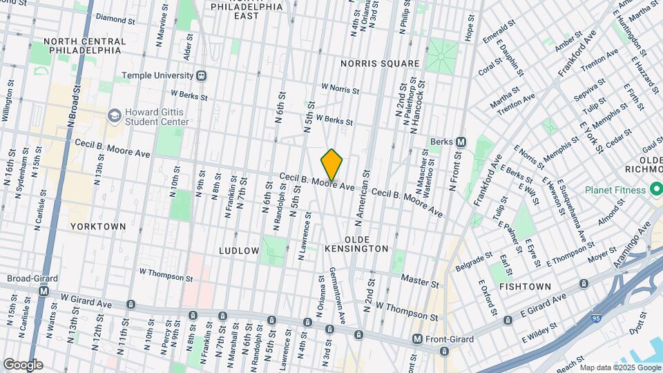 320 Cecil B Moore Mapa y Detalles de la Ubicación