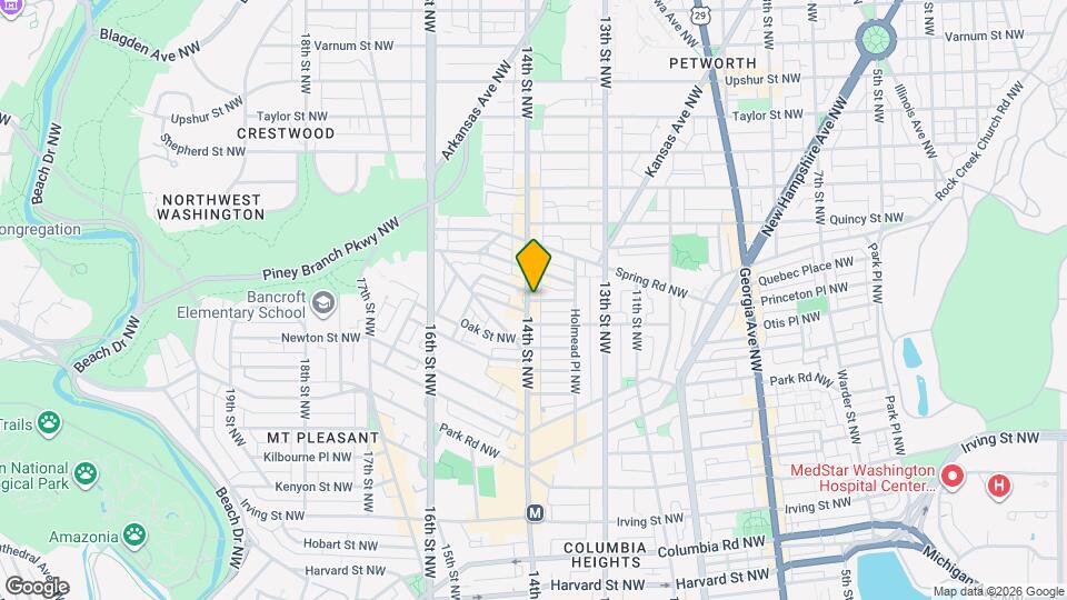 3525 14th St NW Map and Location Details