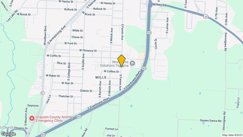 2522 S Fannin Ave Map and Location Details