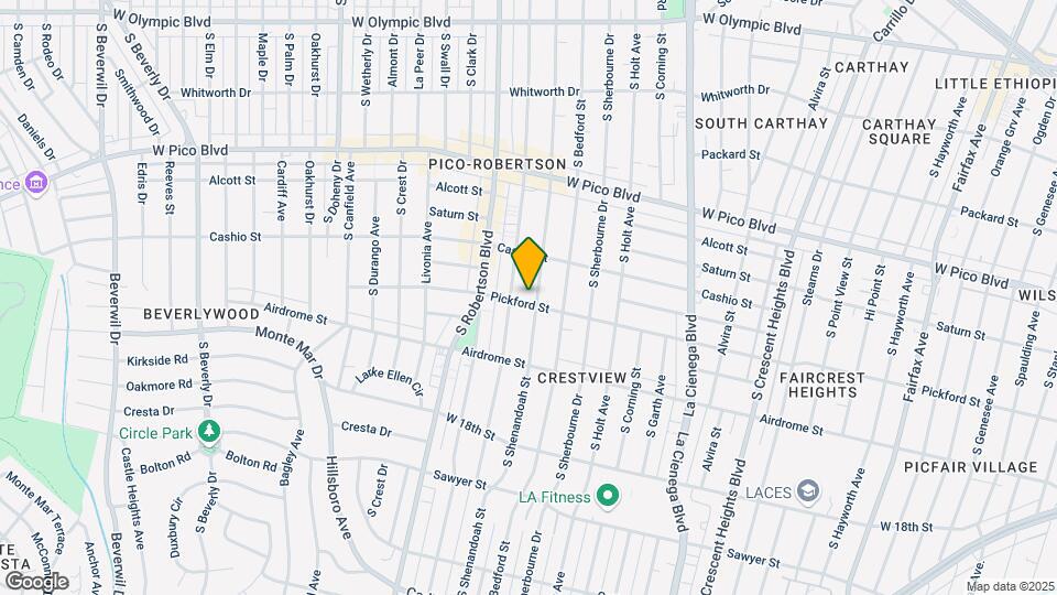 8707 Pickford St Mapa y Detalles de la Ubicación