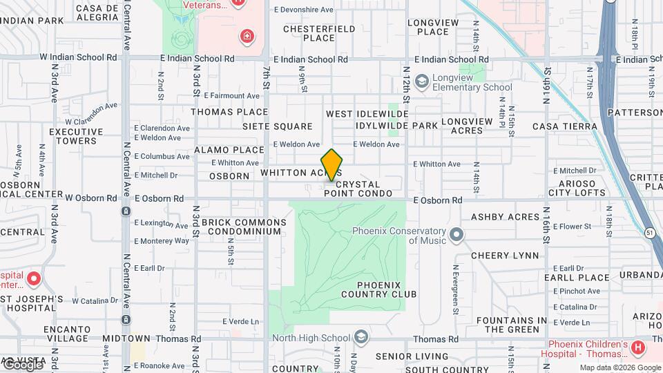 1016 E Osborn Rd Map and Location Details