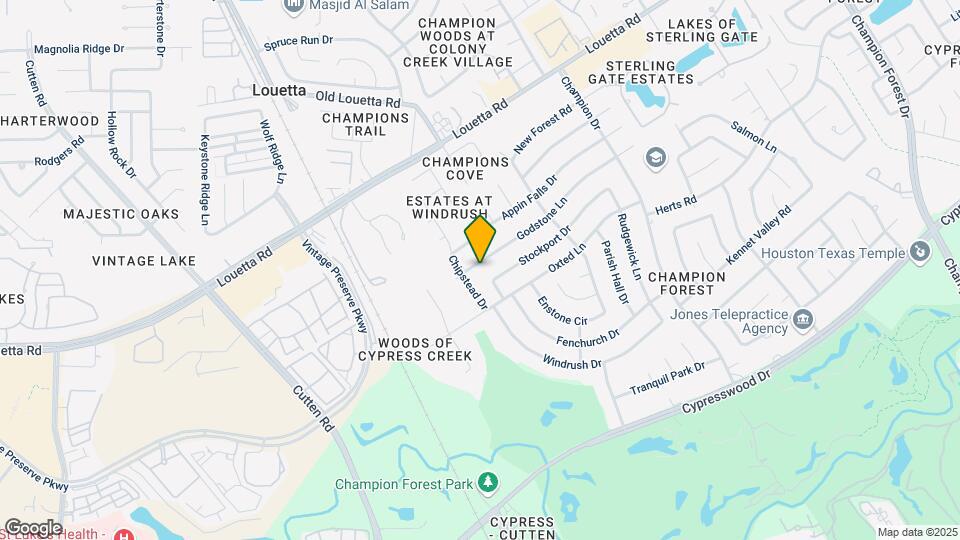 9719 Godstone Ln Map and Location Details