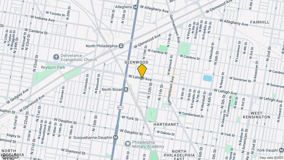 1240 W Lehigh Ave Mapa y Detalles de la Ubicación