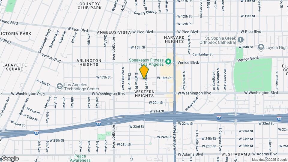 1807 S Gramercy Pl Map and Location Details