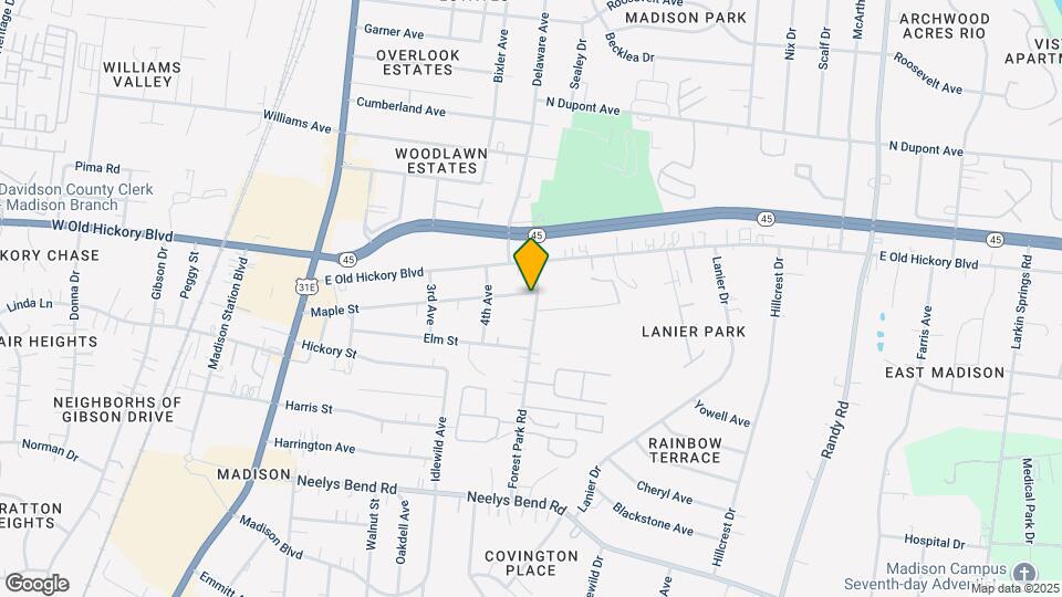 202 Forest Park Rd Map and Location Details