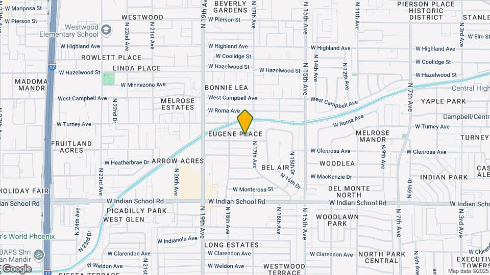 1720 W Glenrosa Map and Location Details