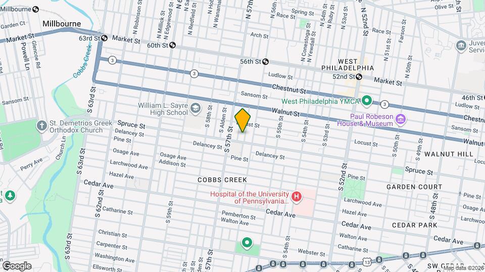 282 S Ithan St Map and Location Details