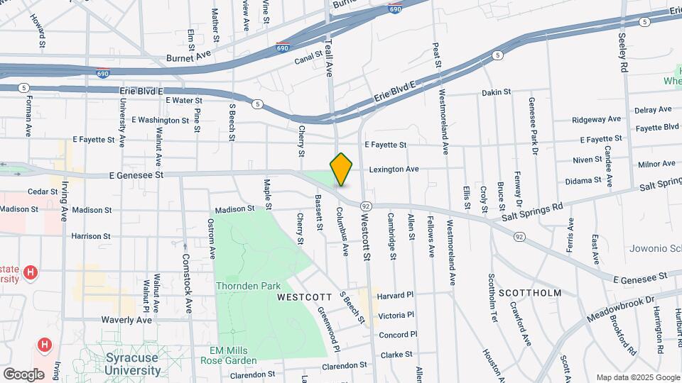 1907 E Genesee St, Unit 2nd floor Map and Location Details
