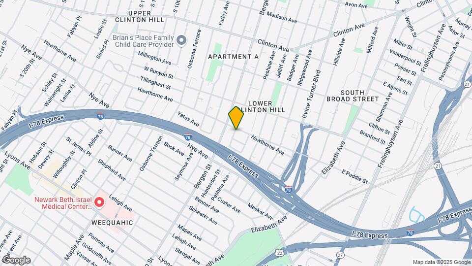 184 Hawthorne Ave, Unit 3R Map and Location Details