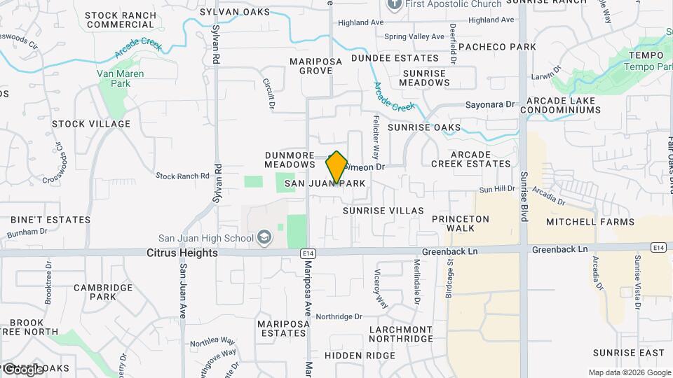 6319 San Benito Way Map and Location Details
