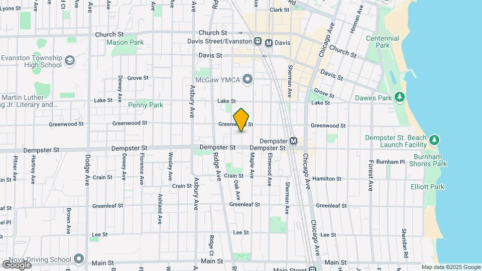 1313-1321 Oak Ave Map and Location Details