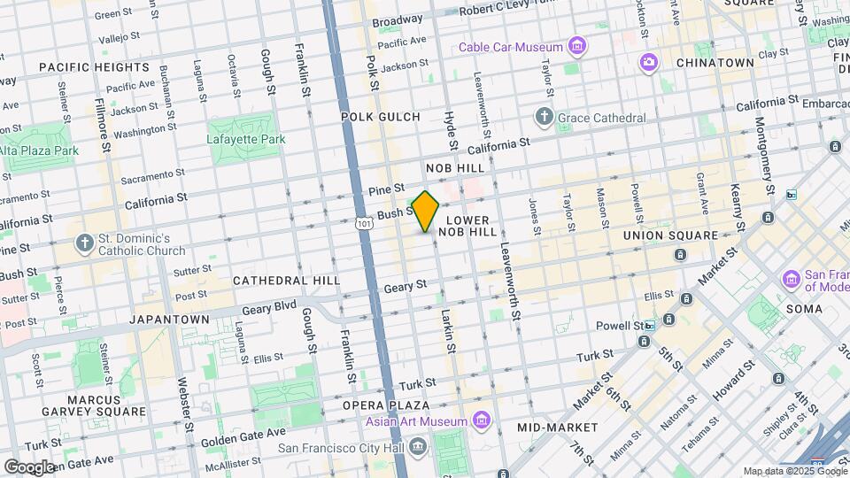 1101-1123 Sutter St Mapa y Detalles de la Ubicación