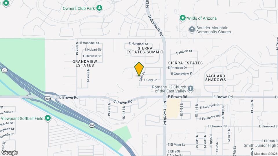 9016 E Gary Ln Map and Location Details