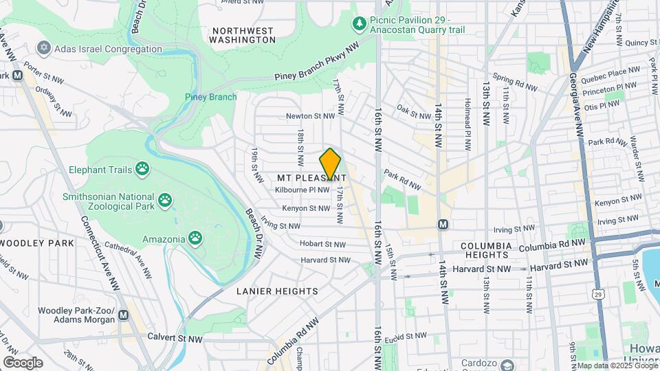 1713 Kilbourne Pl NW Map and Location Details