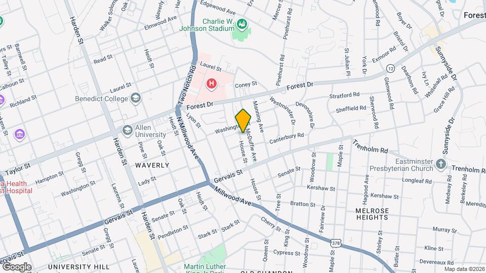 1311 McDuffie Ave Map and Location Details