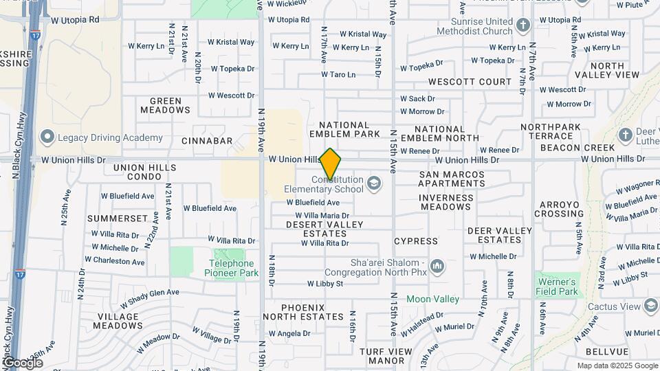 18401 N 17th Ave Map and Location Details