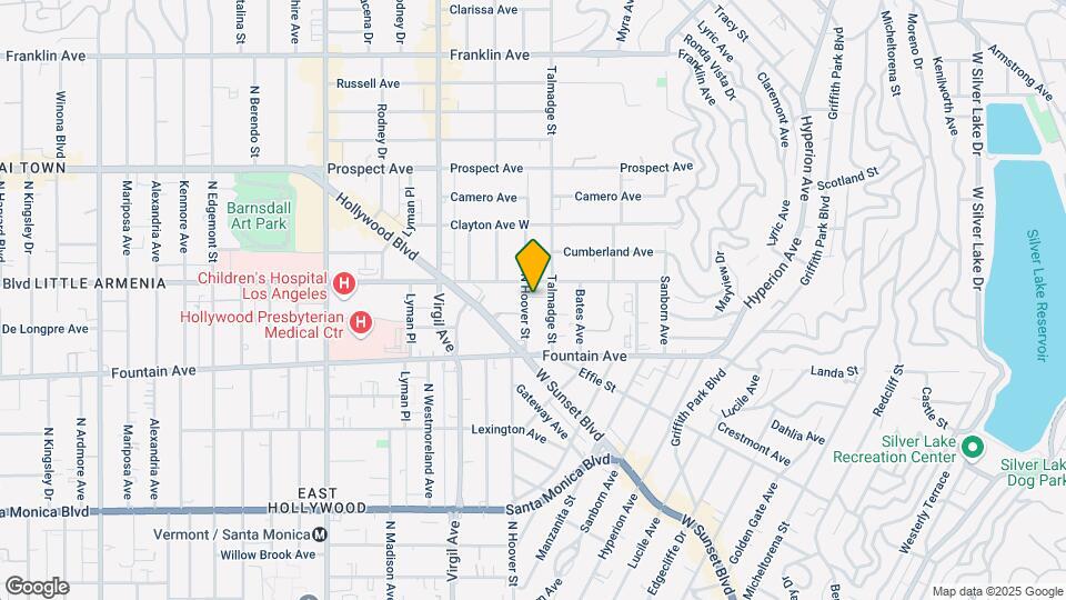 1424 N Hoover St Map and Location Details