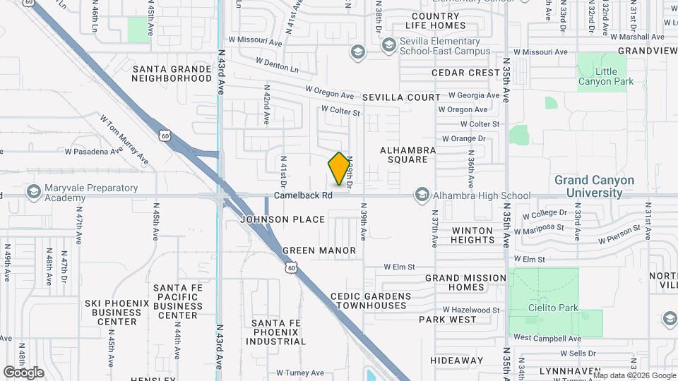 3935 W Palomino Rd Map and Location Details