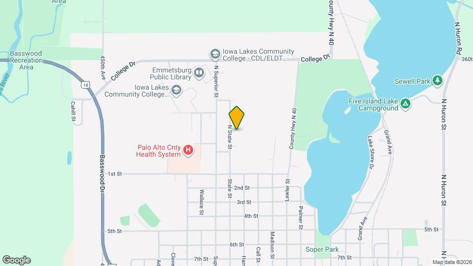 Cypress Pointe Emmetsburg Mapa y Detalles de la Ubicación