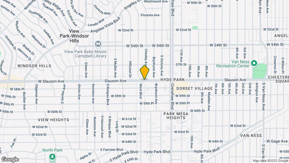 3554 W Slauson Ave Map and Location Details