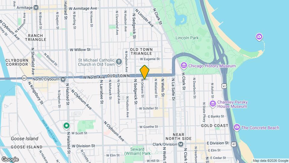 1537 N Orleans St Map and Location Details