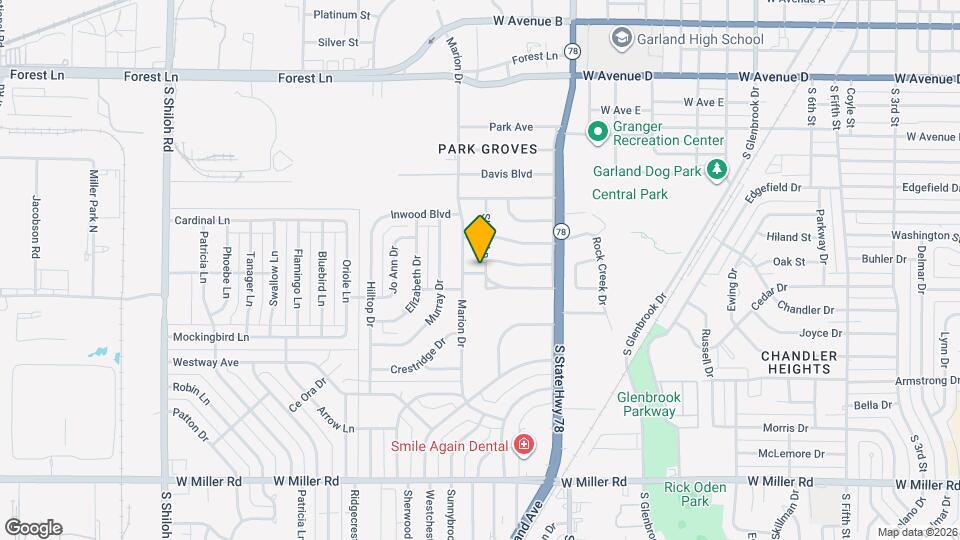 1309 Shady Ln Map and Location Details