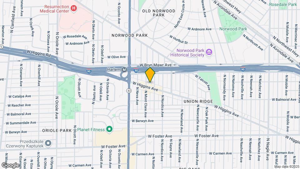 7052 W Higgins Ave Map and Location Details