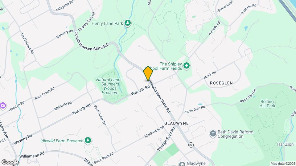 504 Conshohocken State Rd Map and Location Details