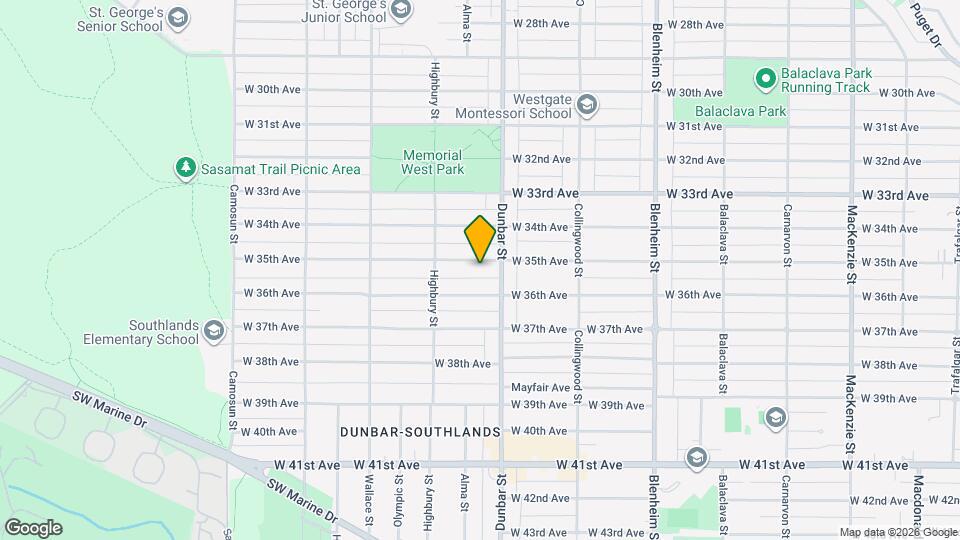 3668 W 35th Ave Map and Location Details