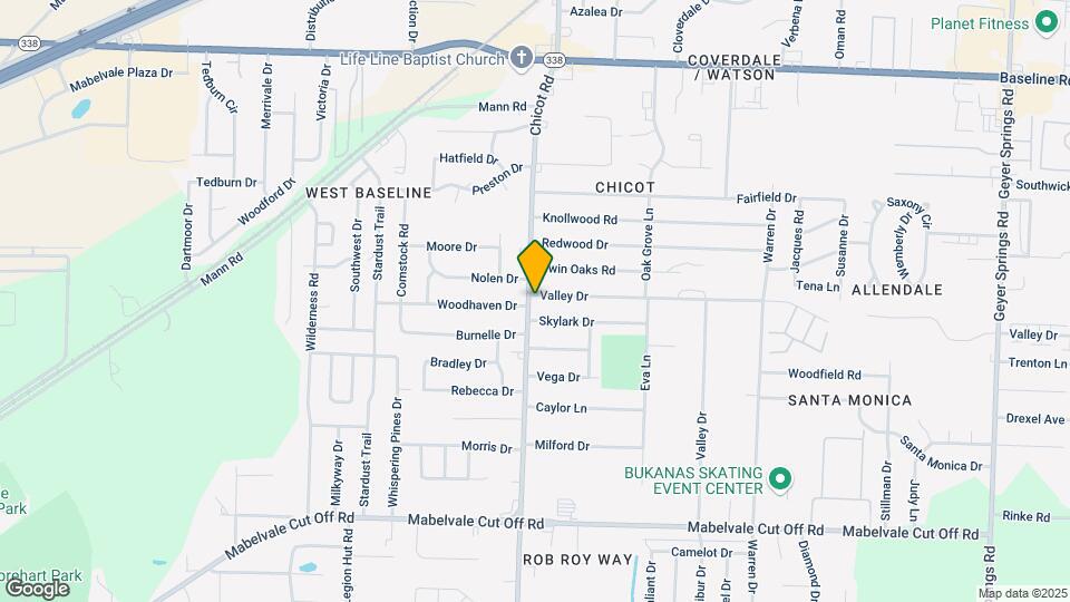 9701 Chicot Rd Map and Location Details