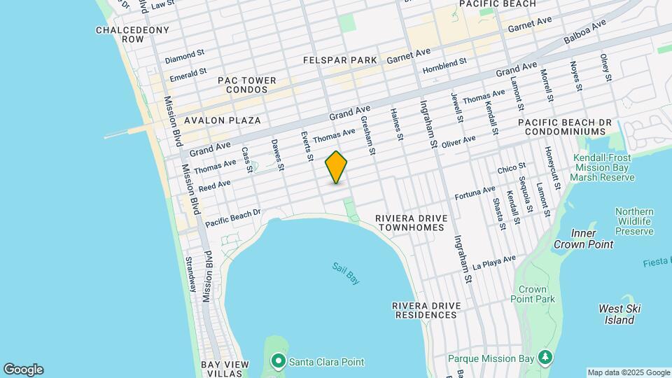 1246 Pacific Beach Dr Map and Location Details