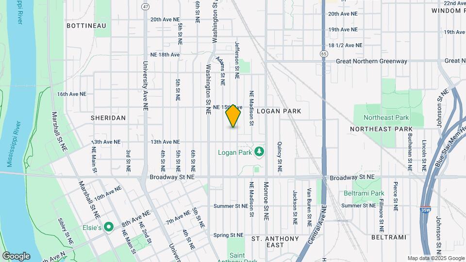 1320 Jefferson St NE, Unit #2 Upper Map and Location Details