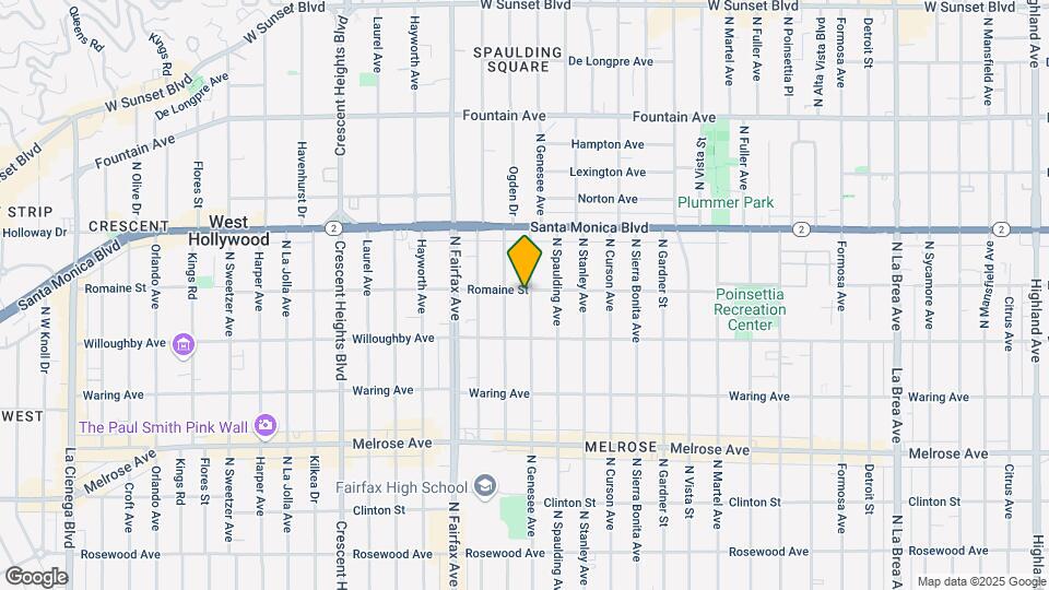 7760 Romaine St Mapa y Detalles de la Ubicación