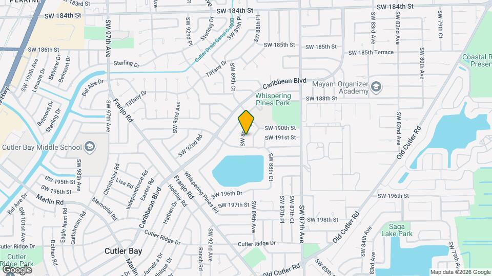 19101 SW 89th Ct Map and Location Details