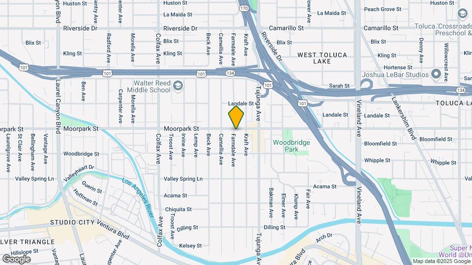 11454 Moorpark St Map and Location Details