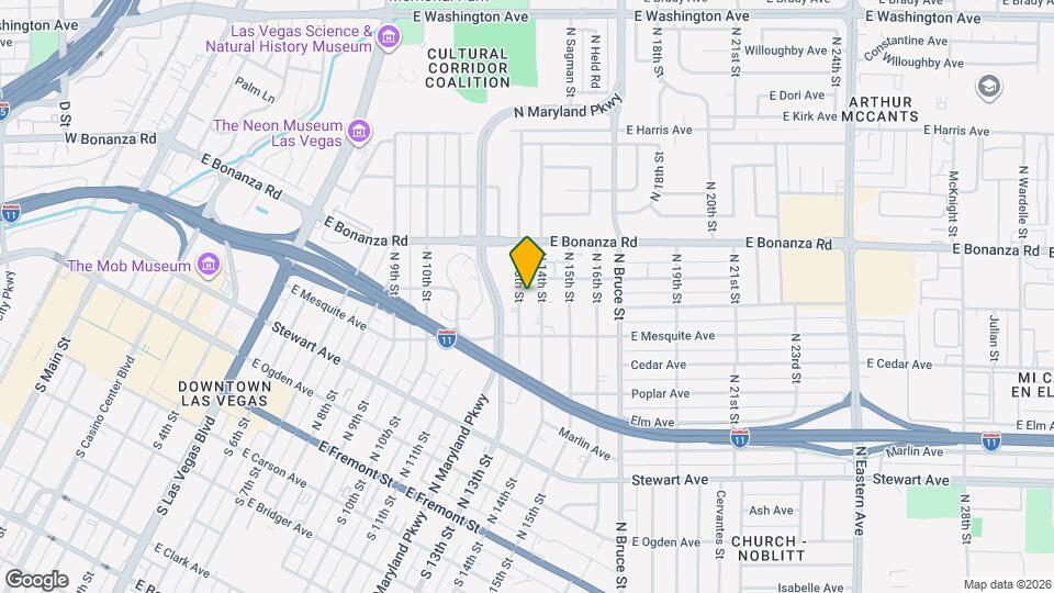 436 N 13th St Map and Location Details