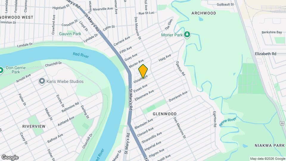 26 Vivian Ave Map and Location Details