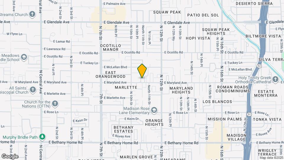 6503 N 10th Pl Map and Location Details