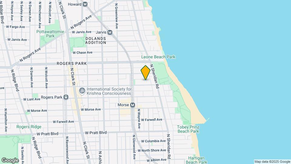 1340 W Greenleaf Ave, Unit 3C Map and Location Details