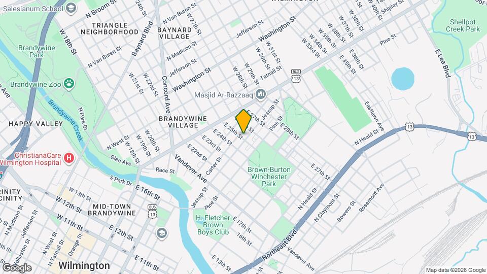 207 E 25th St Map and Location Details