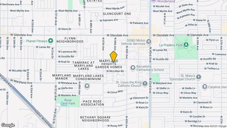 4606 W Desert Crest Dr Map and Location Details