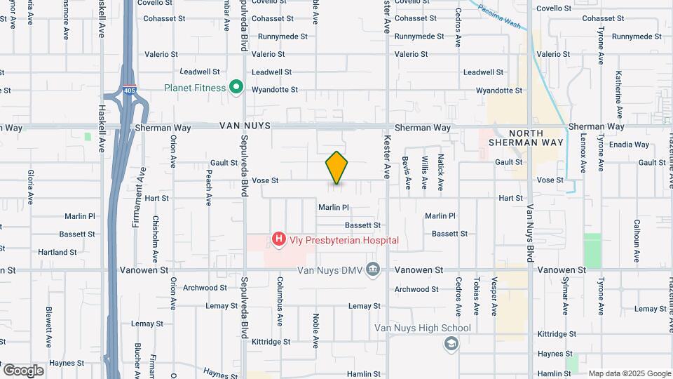 15026 Vose St Map and Location Details