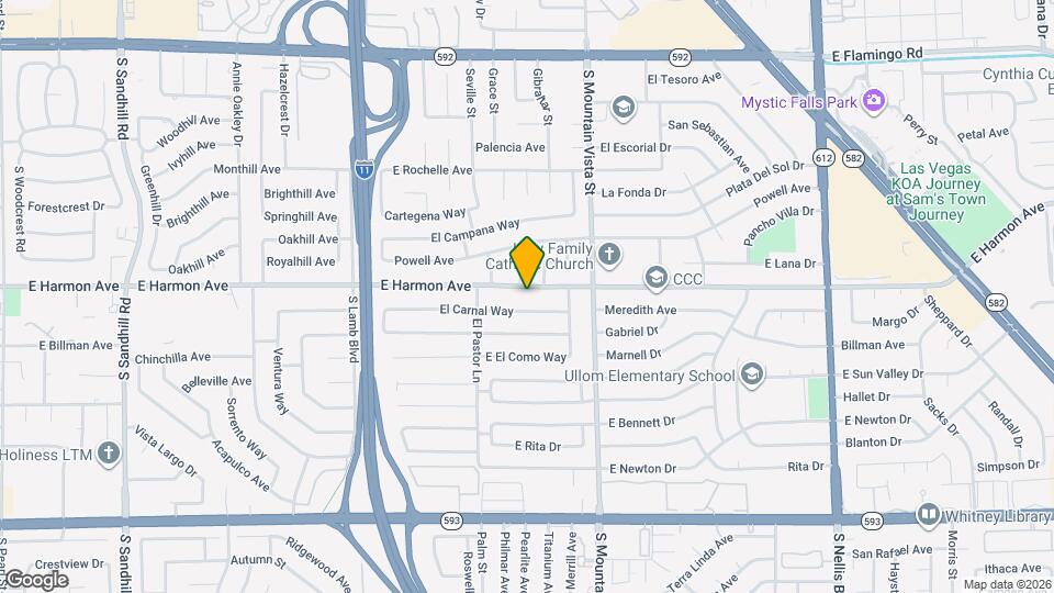 4485 E Harmon Ave Map and Location Details