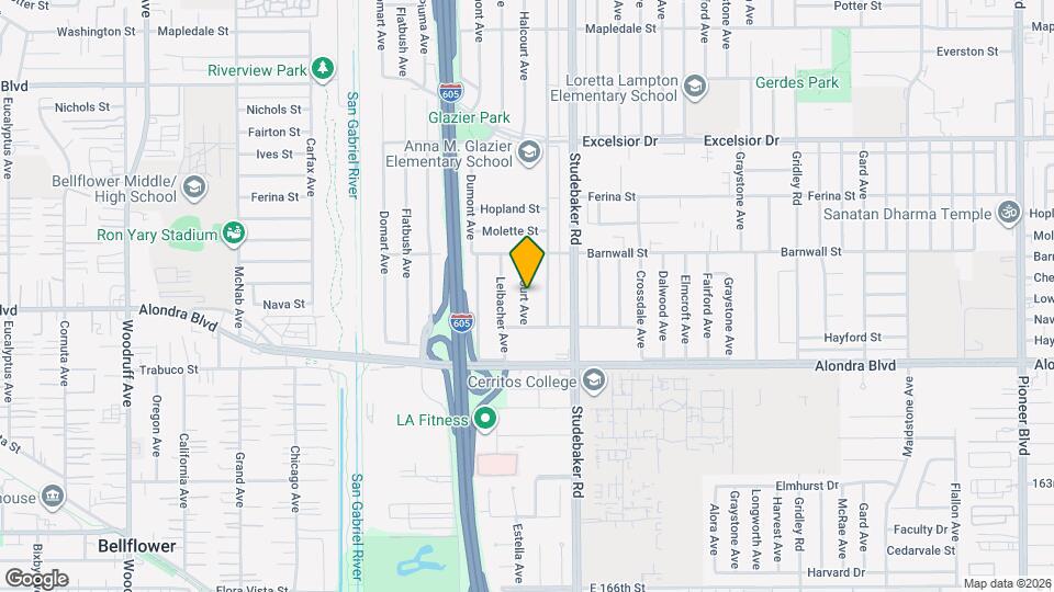 15508 Halcourt Ave Map and Location Details