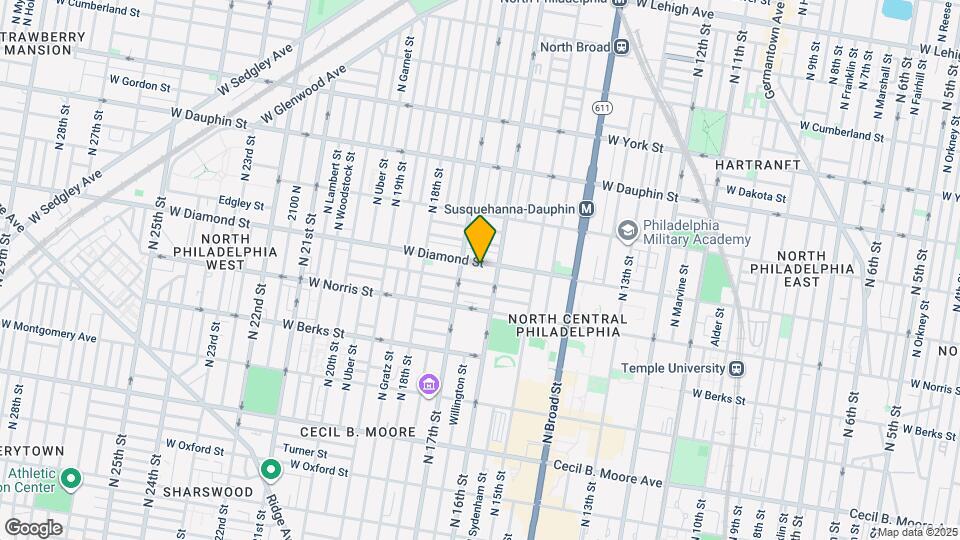 1624 W Diamond St Map and Location Details