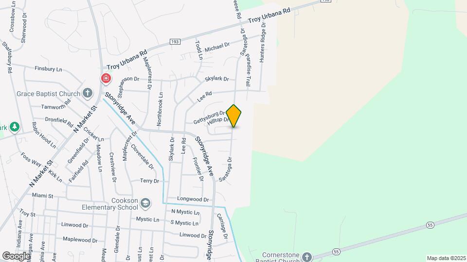 1525 Saratoga Dr Map and Location Details