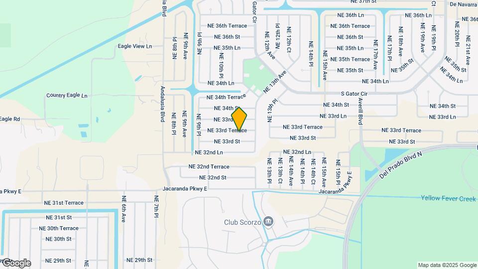 1108 NE 33rd Terrace Map and Location Details
