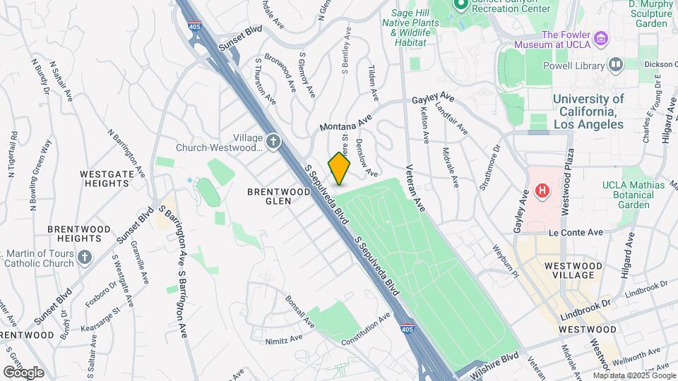 527 S Bentley Ave Map and Location Details