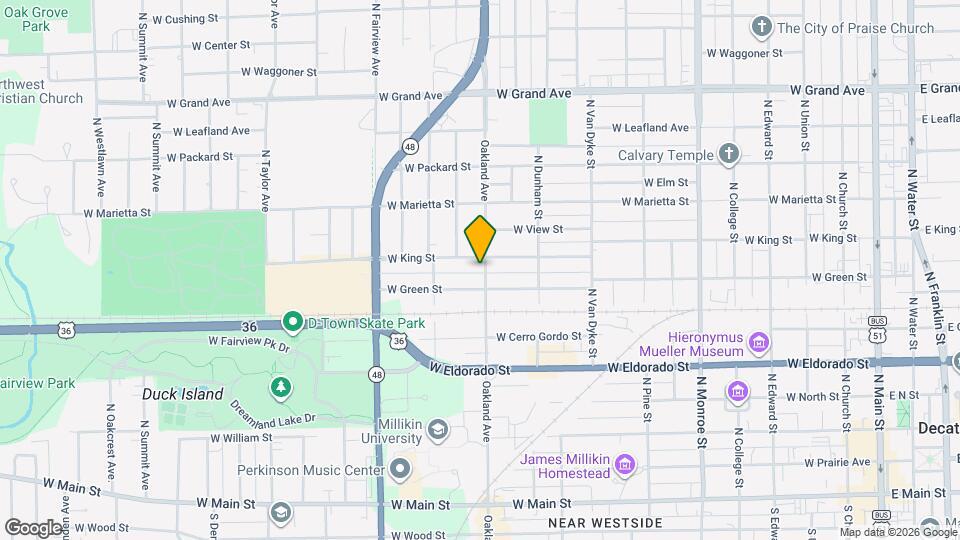 821 N Oakland Ave Map and Location Details